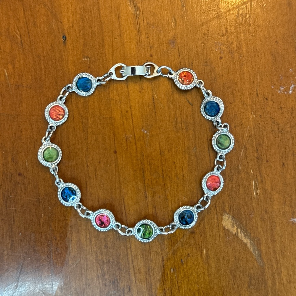 Elegant Multi-Color Paua Shell Bracelet
